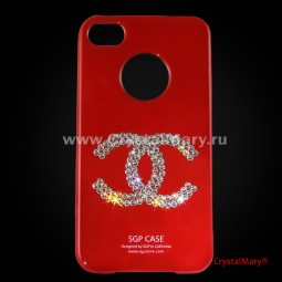 SGP для iPhone 4G красная с логотипом Chanel 